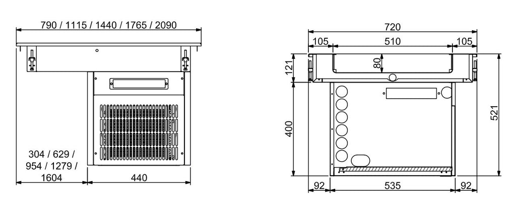 CombiSteel DROP-IN REFRIGERATED UNIT 3/1 - 80MM