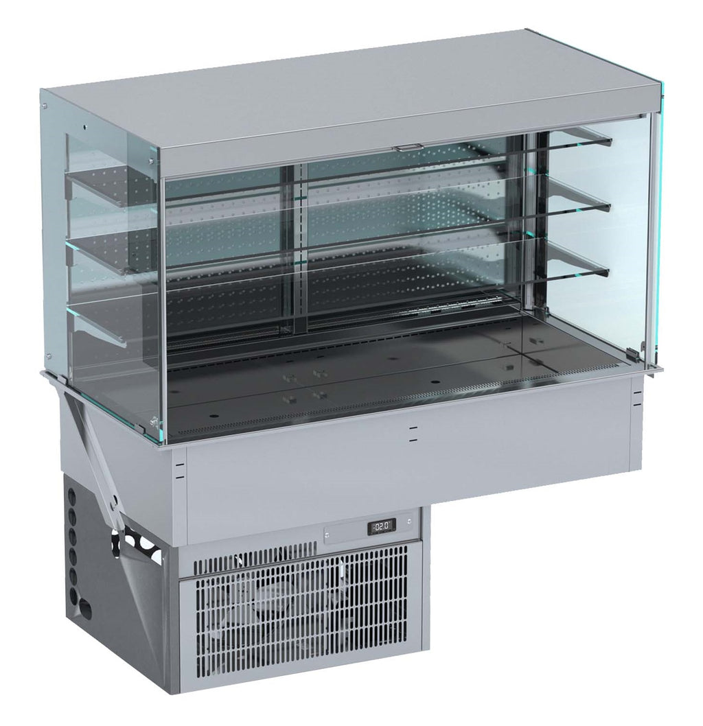 CombiSteel DROP-IN CUBIC REFRIGERATED DISPLAY WALL MODEL - ROLL-UP 4/1