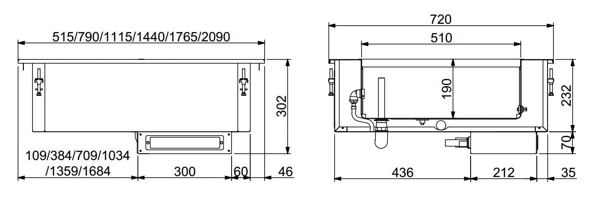 CombiSteel DROP-IN BAIN-MARIE UNIT 5/1 - MANUAL WATER FILLING