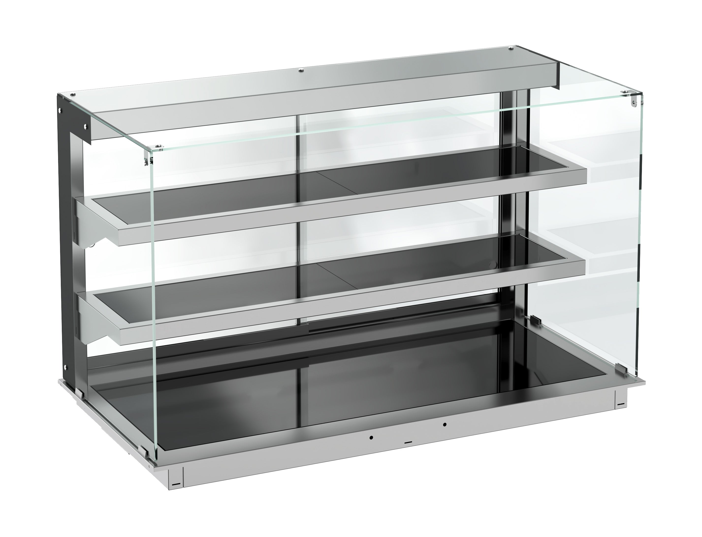 CombiSteel DROP-IN CUBIC HEATED CERAMIC DISPLAY - BLACK 3/1