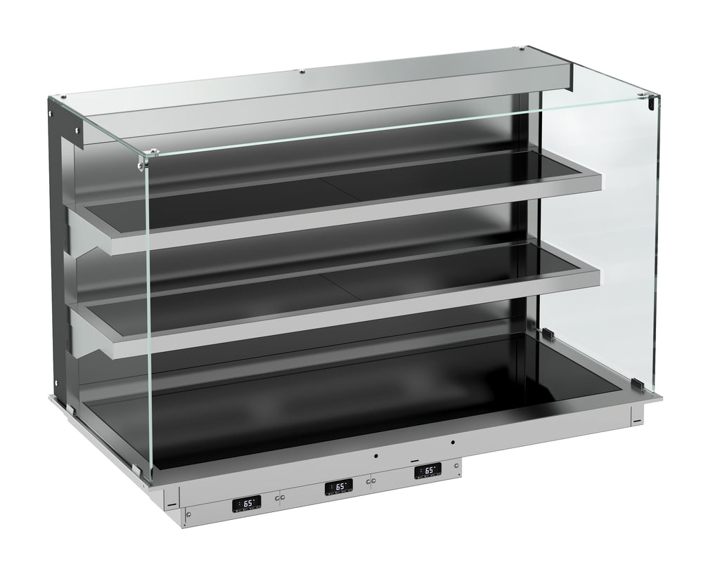 CombiSteel DROP-IN CUBIC HEATED CERAMIC DISPLAY WALL MODEL - BLACK 3/1