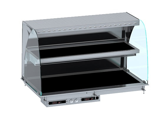 CombiSteel DROP-IN CURVED HEATED CERAMIC DISPLAY WALL MODEL - BLACK 4/1