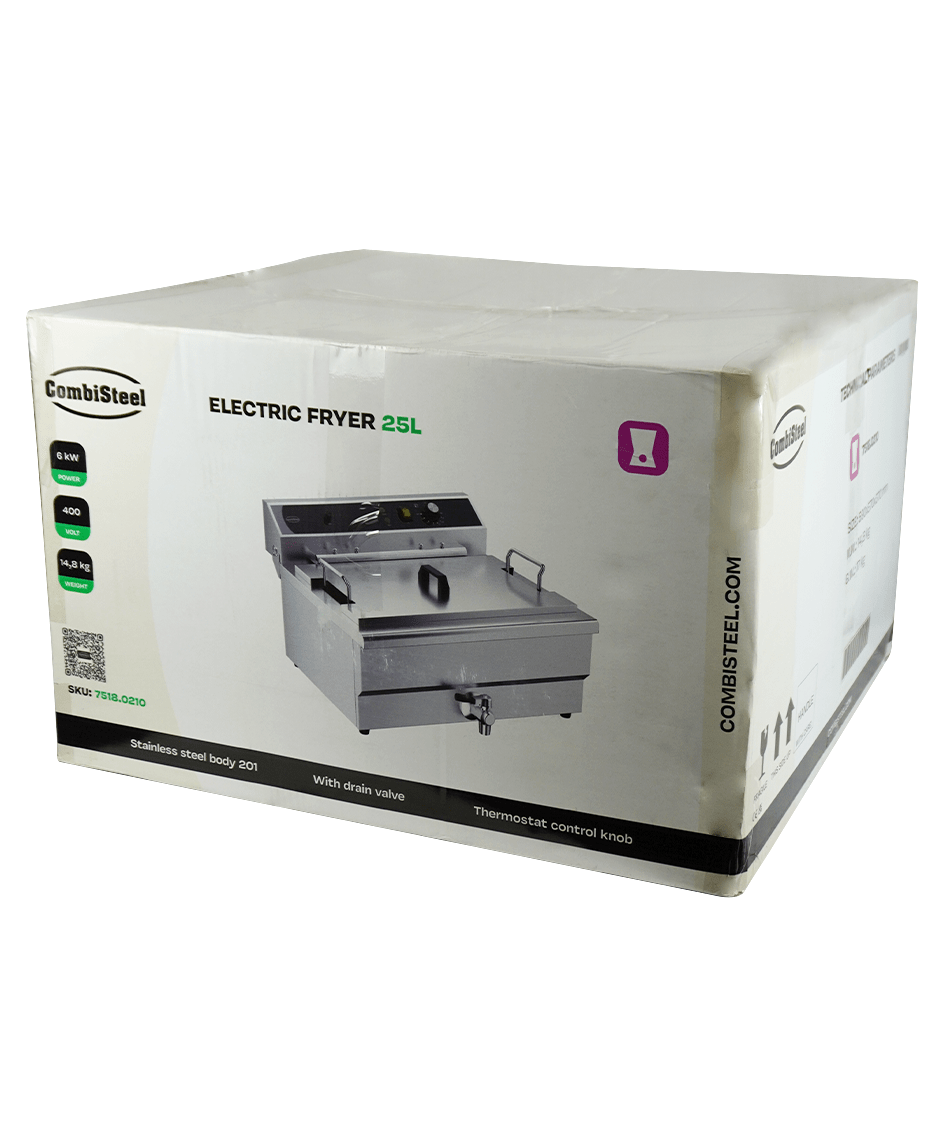 CombiSteel ELECTRIC COUNTER FRYER 25L - WITH DRAIN VALVE