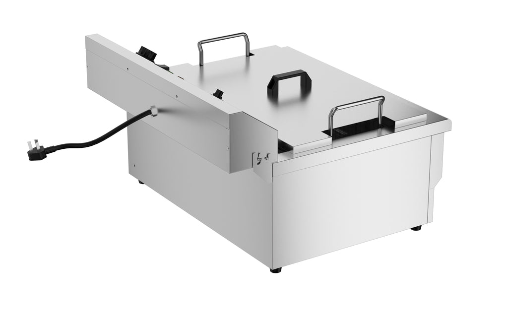 CombiSteel ELECTRIC COUNTER FRYER 25L - WITH DRAIN VALVE