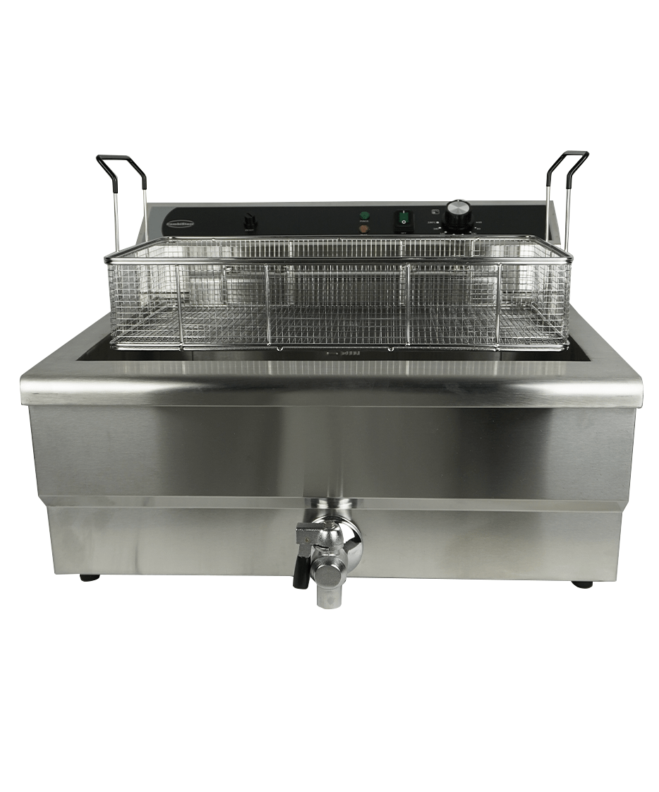 CombiSteel ELECTRIC COUNTER FRYER 25L - WITH DRAIN VALVE