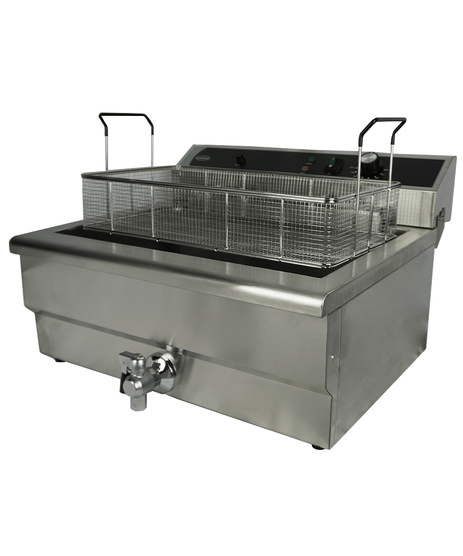 CombiSteel ELECTRIC COUNTER FRYER 25L - WITH DRAIN VALVE