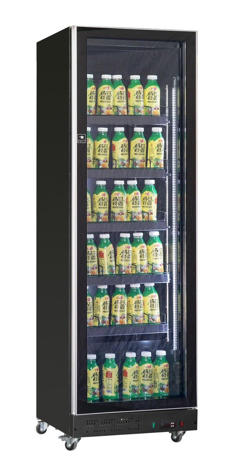 CombiSteel REFRIGERATOR 1 GLASS DOOR BLACK – commercial catering equipment