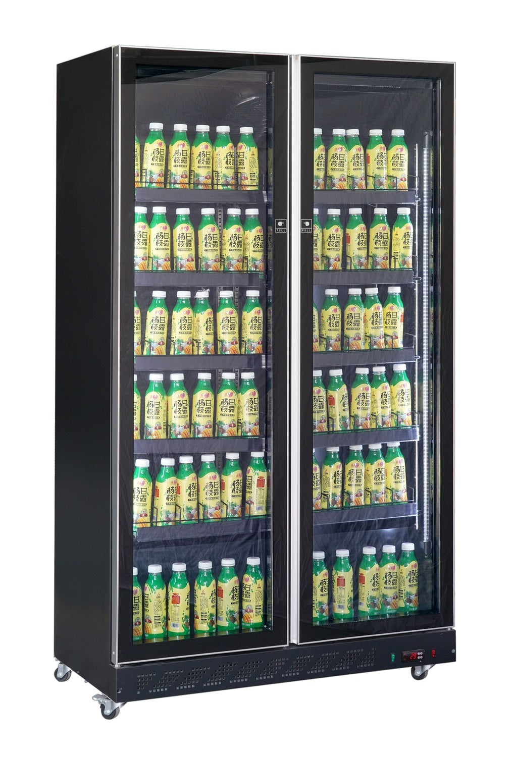 CombiSteel REFRIGERATOR 2 GLASS DOORS BLACK – commercial catering equipment