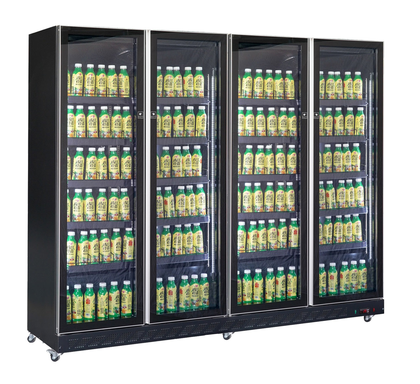 CombiSteel REFRIGERATOR 4 GLASS DOORS BLACK  *TRANSPORT ON REQUEST* – commercial catering equipment