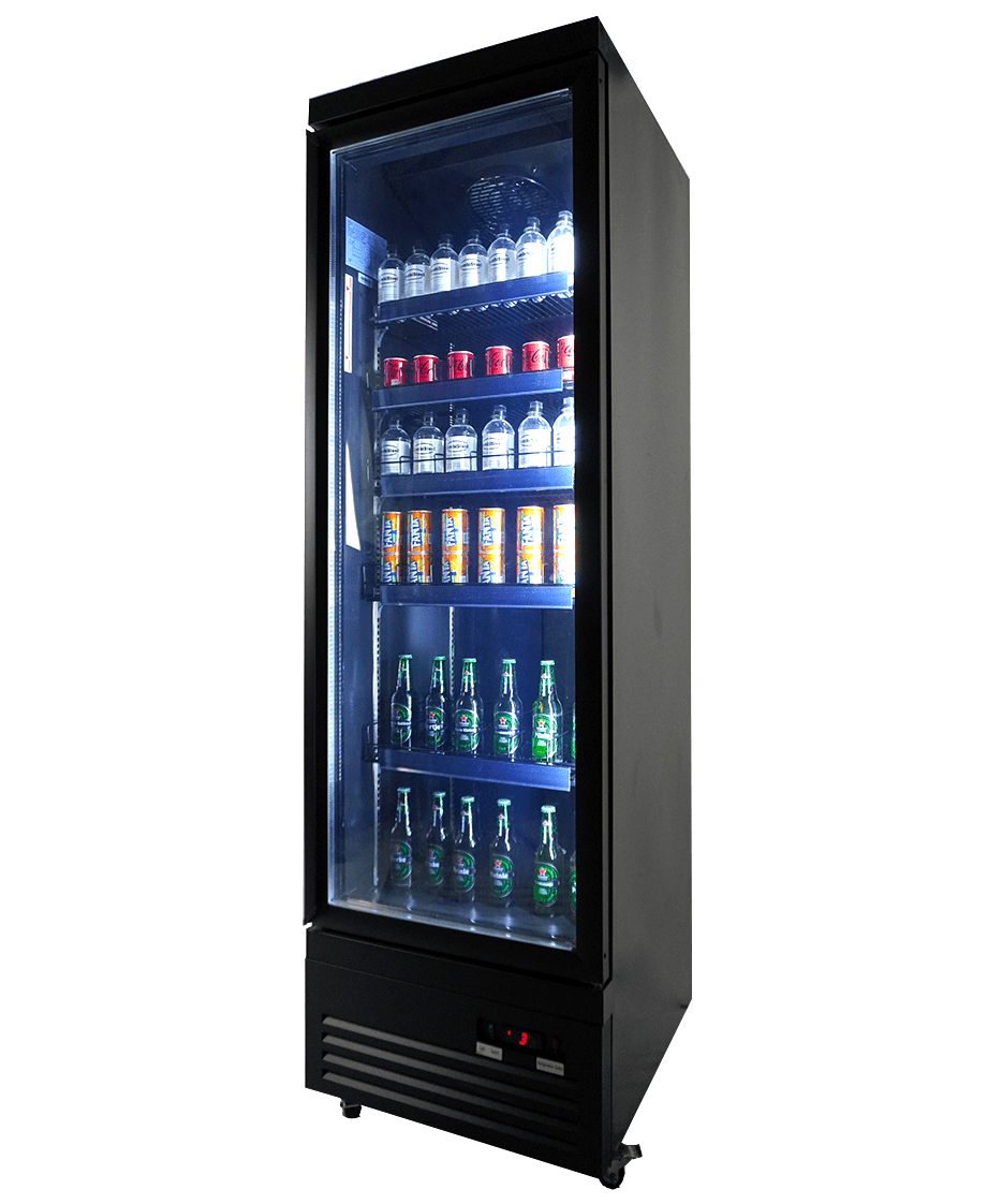 CombiSteel REFRIGERATOR 1 GLASS DOOR BLACK CEB-500R BL