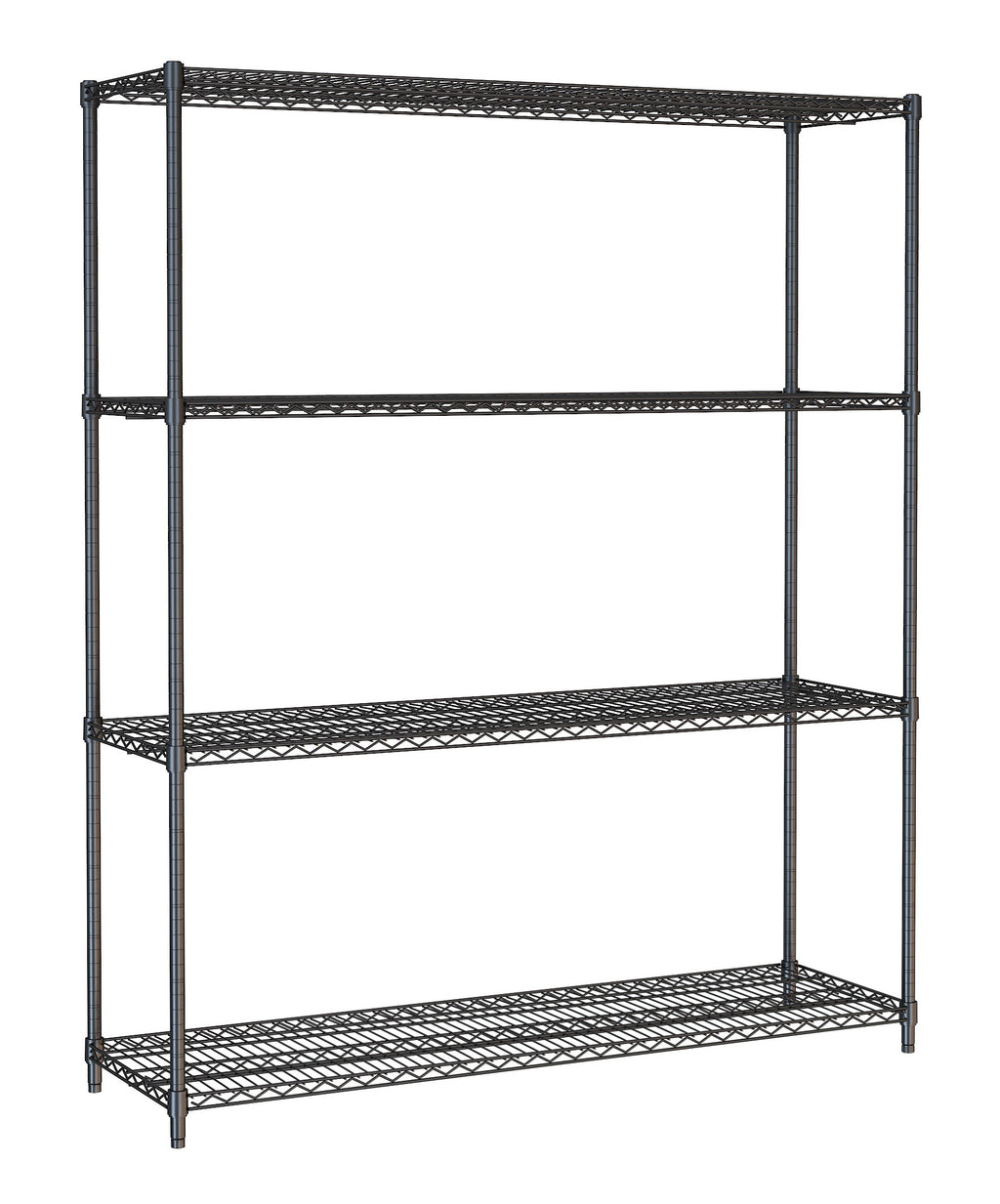 CombiSteel SHELF UNITS 4 LEVELS 1500 BLACK FLAT PACKED