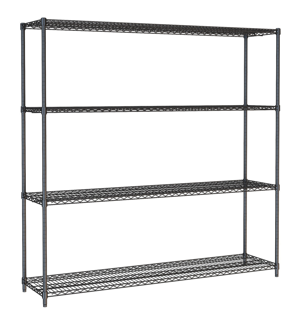 CombiSteel SHELF UNITS 4 LEVELS 1800 BLACK FLAT PACKED