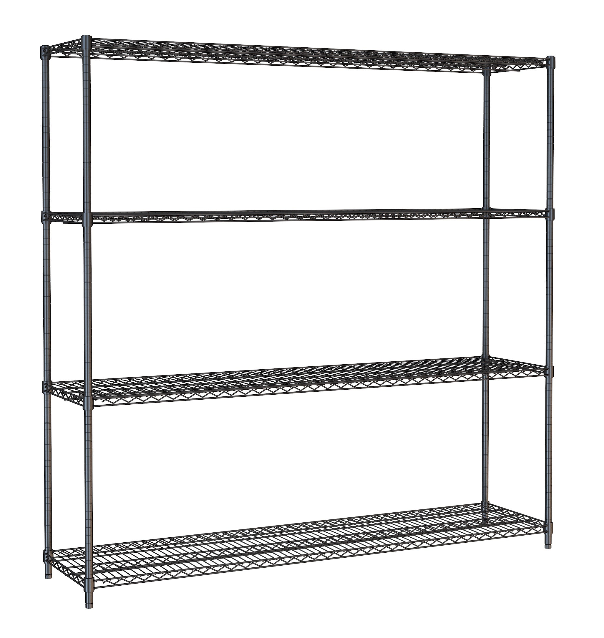 CombiSteel SHELF UNITS 4 LEVELS 1800 BLACK FLAT PACKED