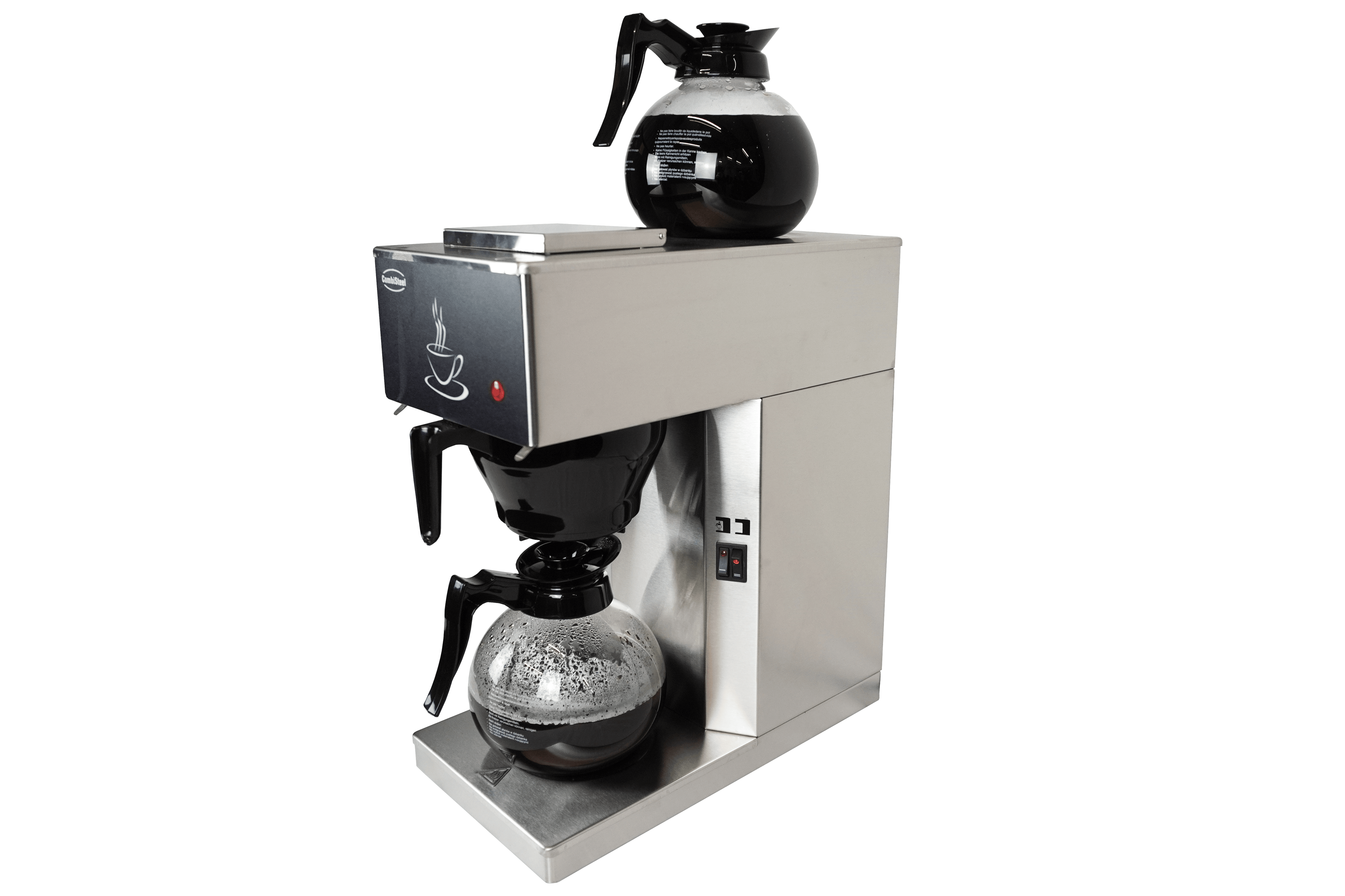CombiSteel COFFEE MACHINE INCL. 2 GLASS COFFEE JUGS 1.8L