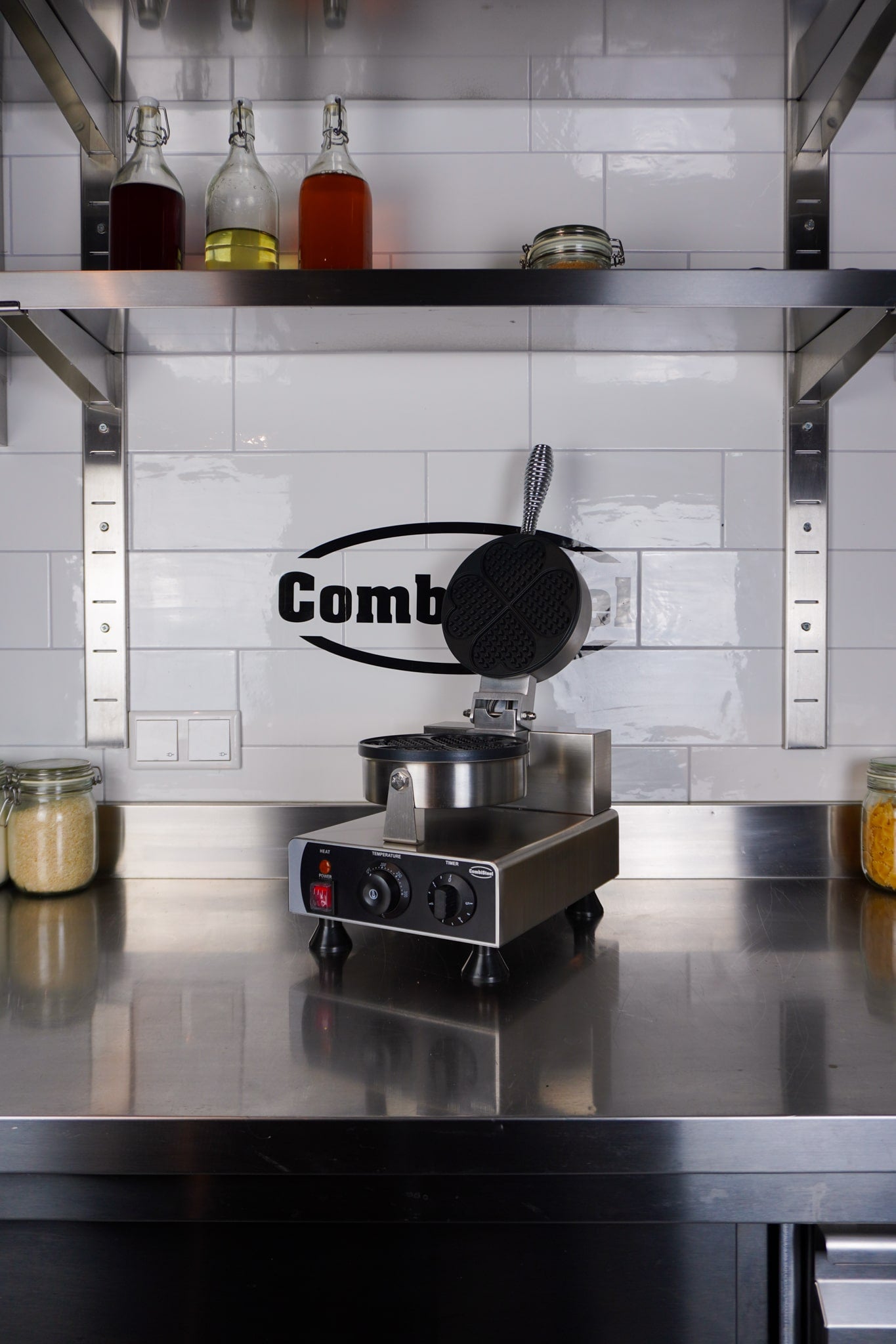 CombiSteel WAFFLE IRON 4PCS HEART SHAPE