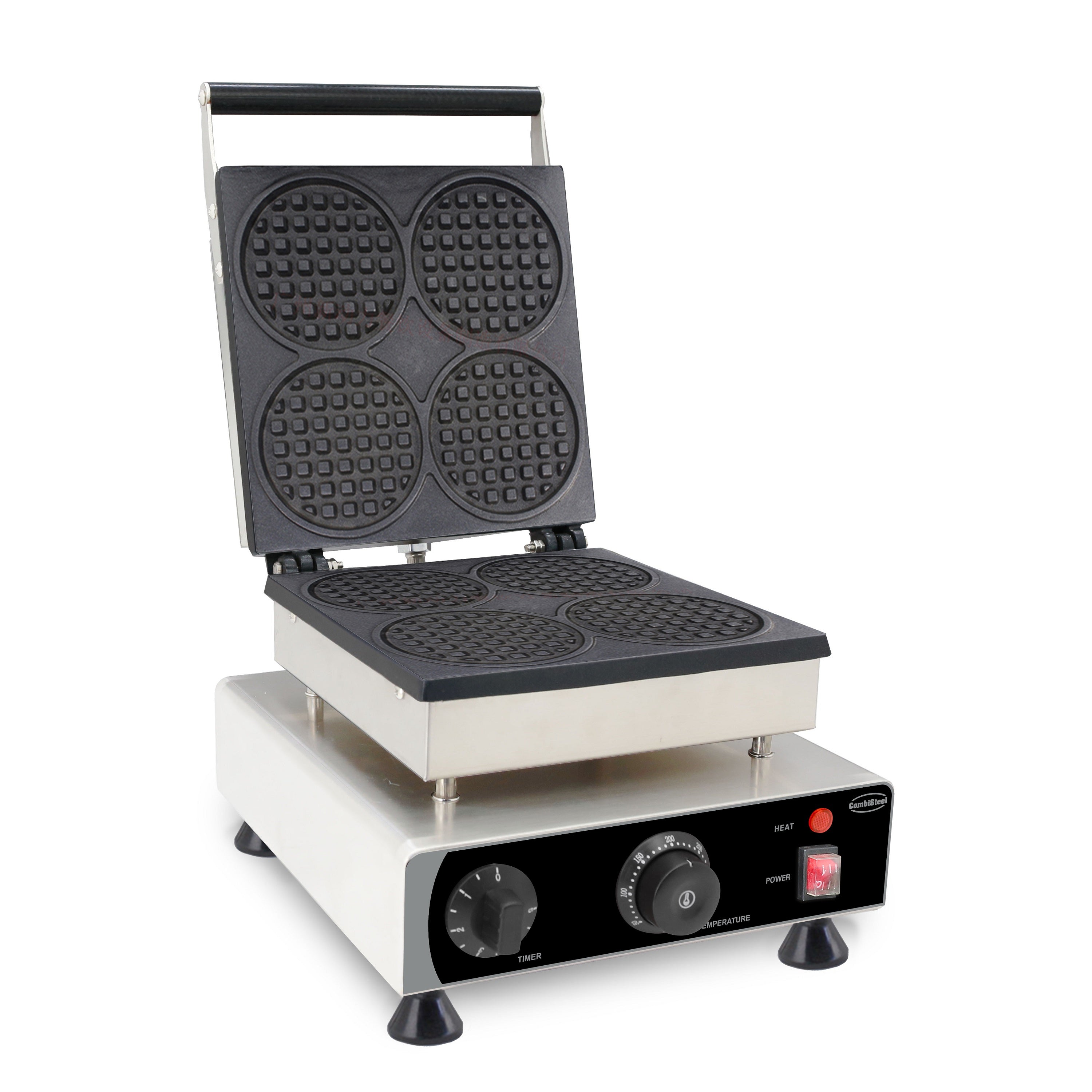 CombiSteel WAFFLE IRON 4PCS ROUND WAFFLES