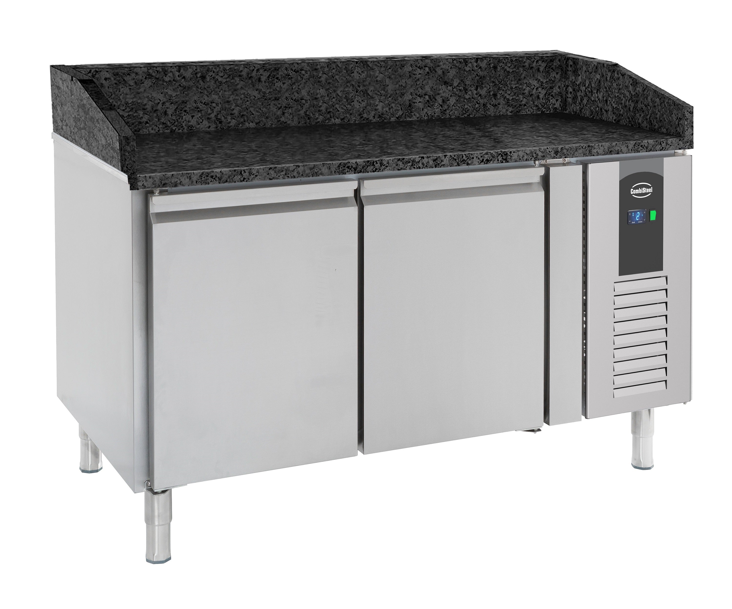 CombiSteel PIZZA COUNTER 2 DOORS BLACK GRANITE WORKTOP