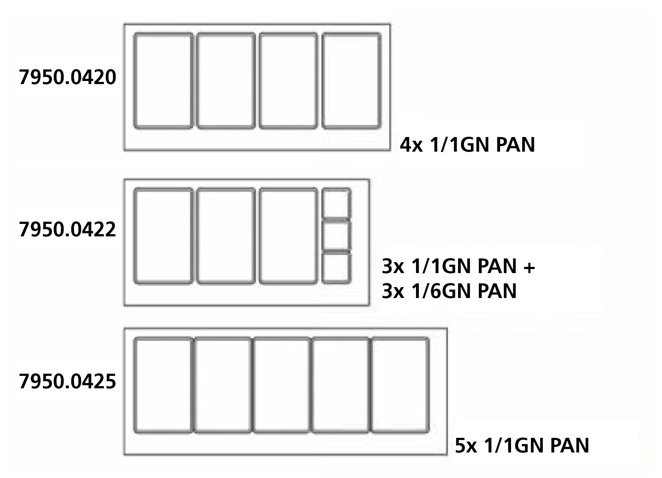 CombiSteel 700 REFRIGERATED COUNTER WITH GLASS COVER 2 DOORS  3X 1/1 + 3X 1/6GN CONTAINER