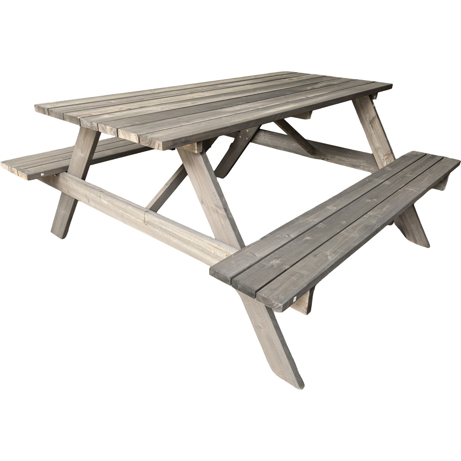 Wooden Outdoor Picnic Table with Benches 6 Seater Weather-Resistant AD88822