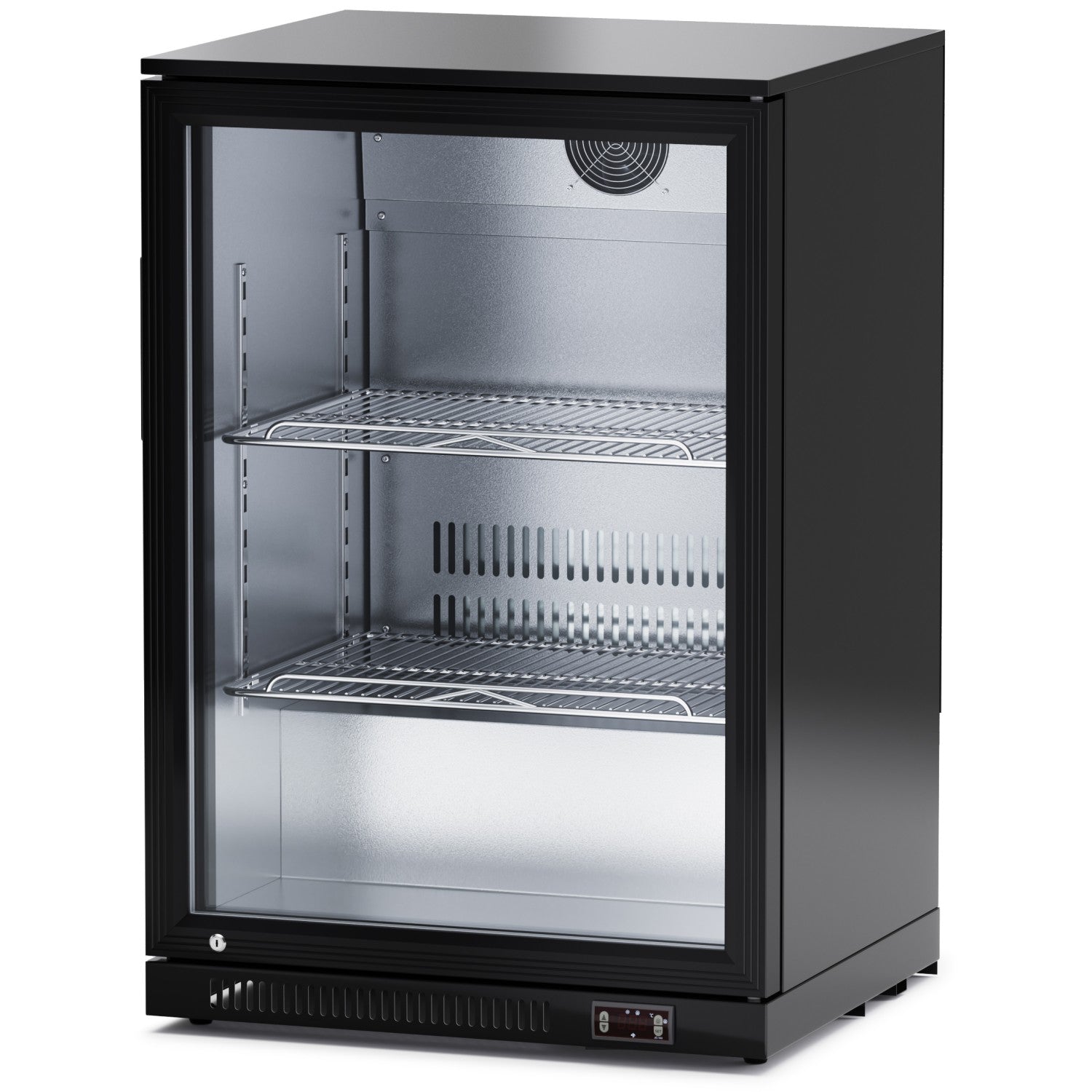 Back bar cooler 1 hinged door 128 litres Black BC01PP