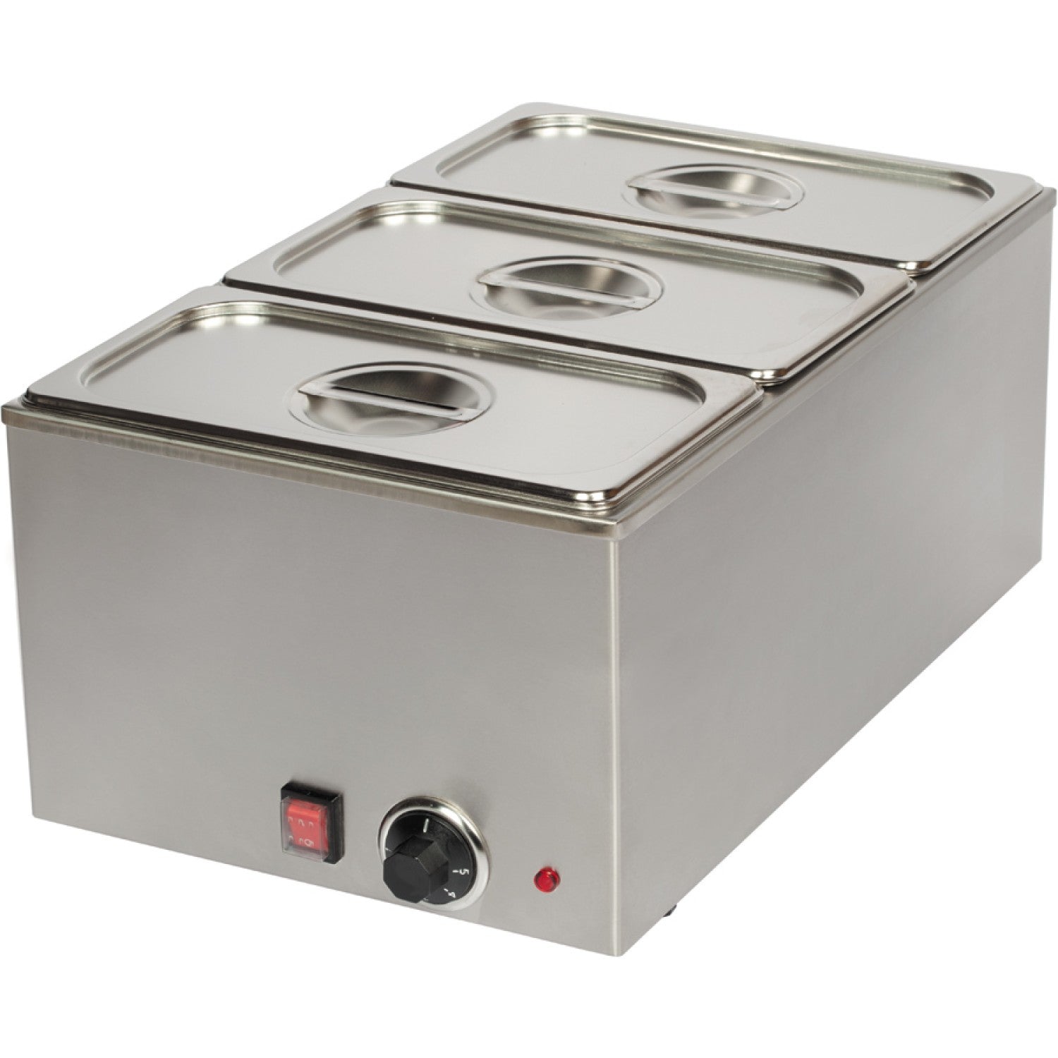 Commercial Bain Marie 3xGN1/3 Including 3 containers with lid ZCK165B3