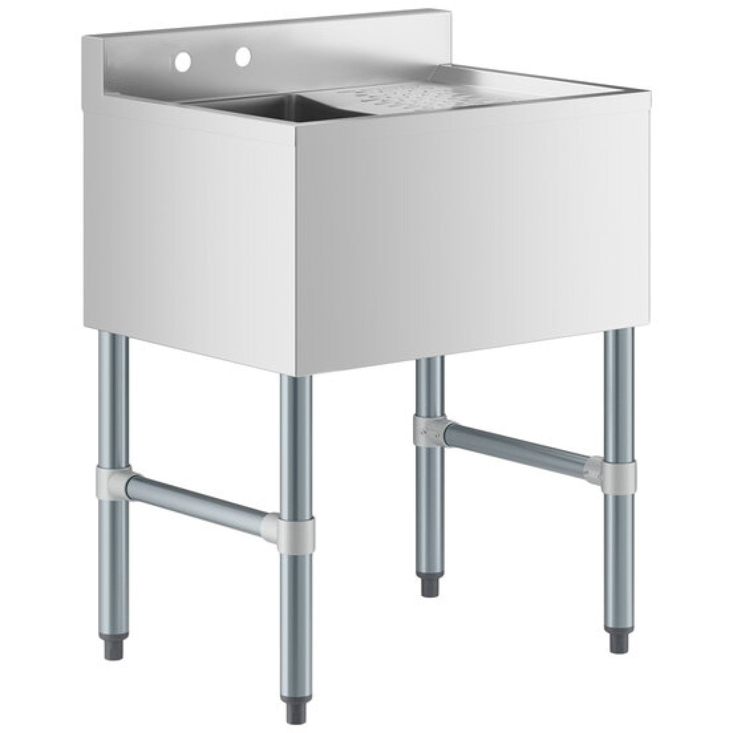 Commercial Sink Stainless steel 1 Bowl Right side Drain board BS1T24R