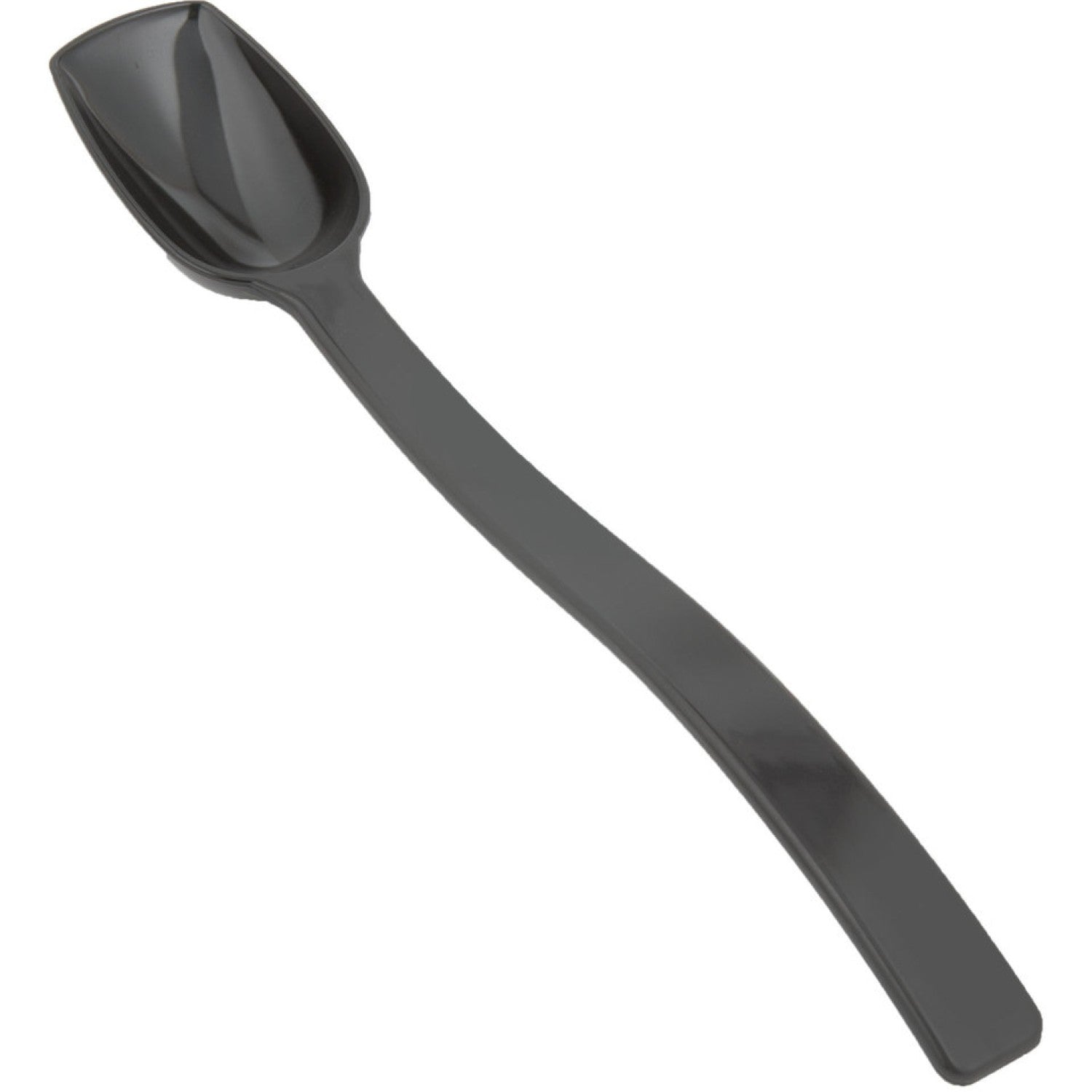 0.75oz Catering Solid Serving Spoon 10" Handle Black Polycarbonate BSPC10