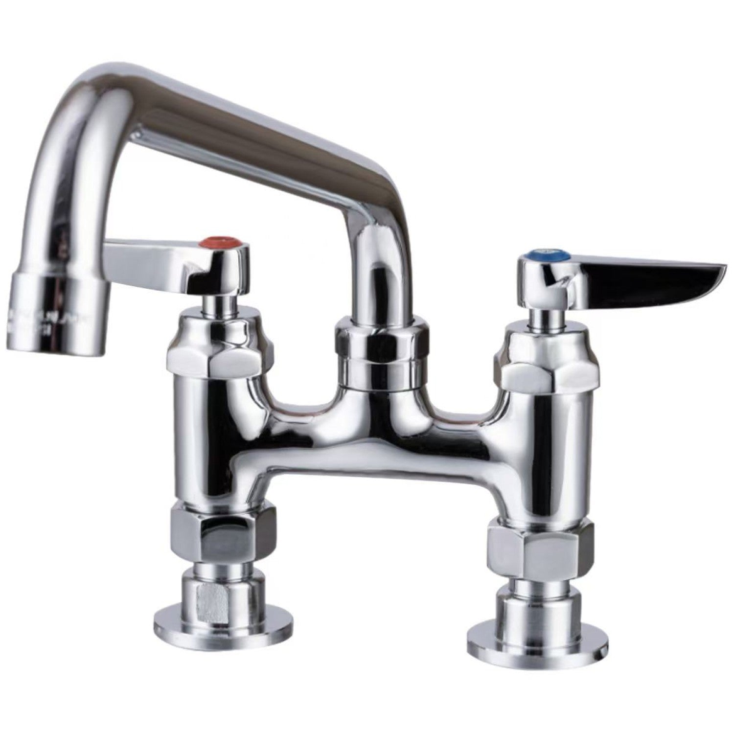 4" Deck Mounted Commercial Faucet with 8" Heavy-Duty Swing Spout Chrome BXF234