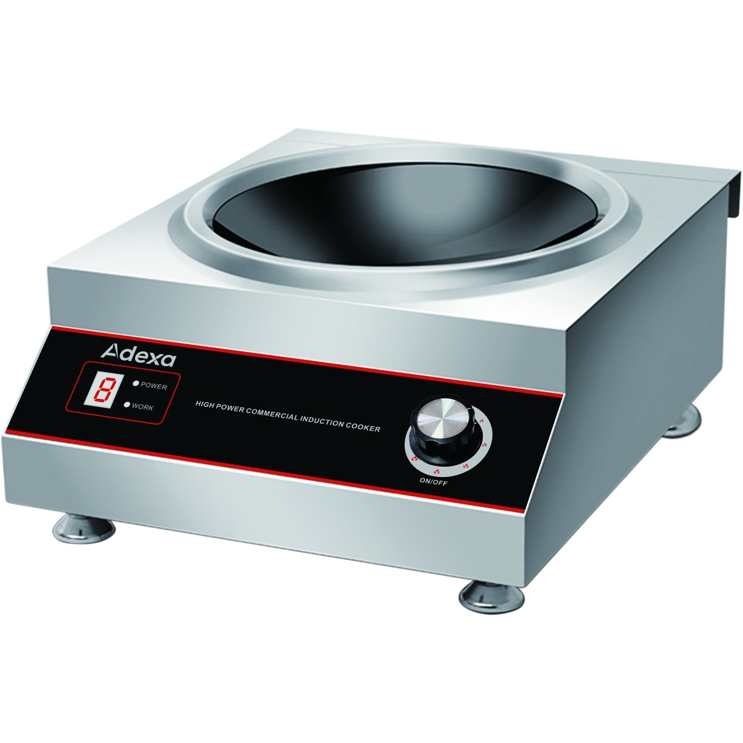 Commercial Wok Induction Cooker 2800W Knob Control C08DA