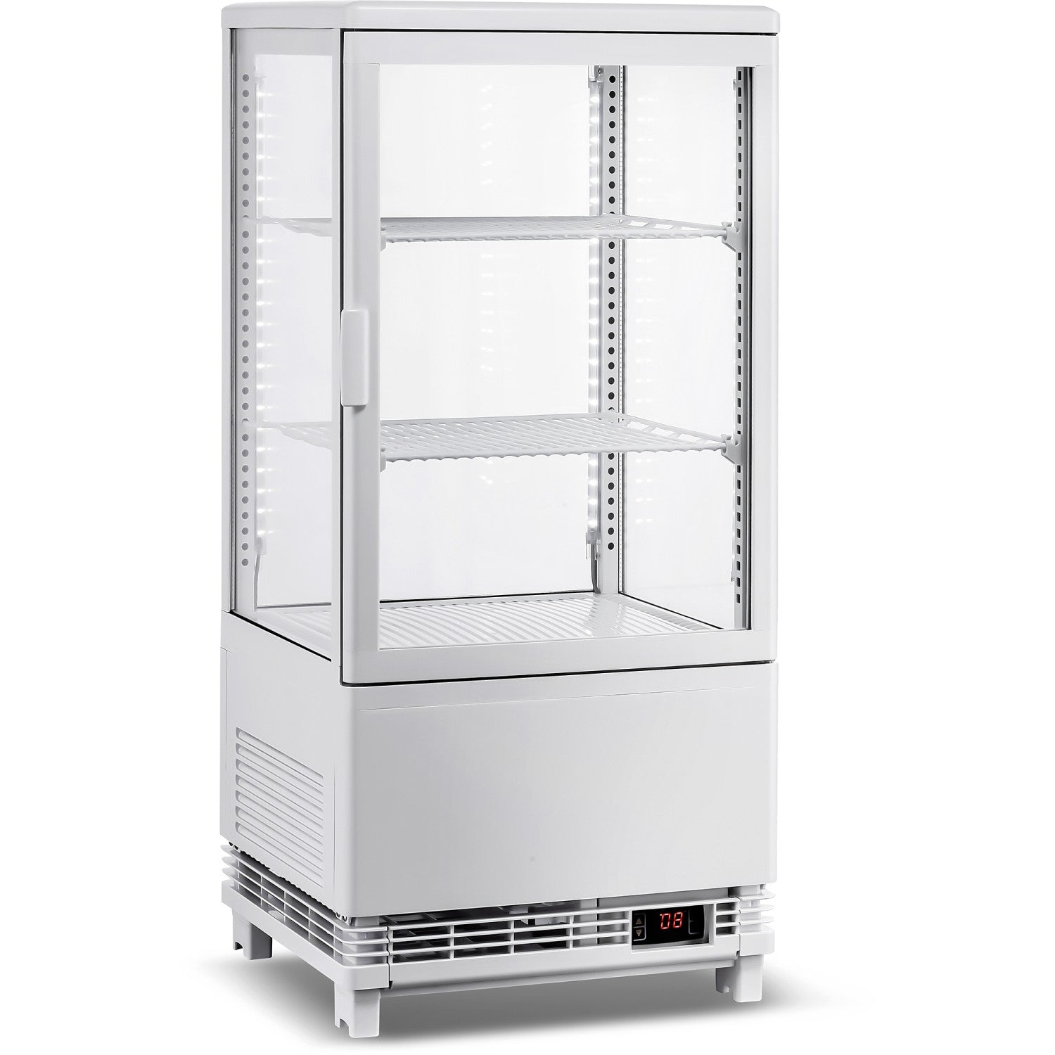 Countertop Display Fridge 58 litres 2 shelves White 1 flat door CL58W