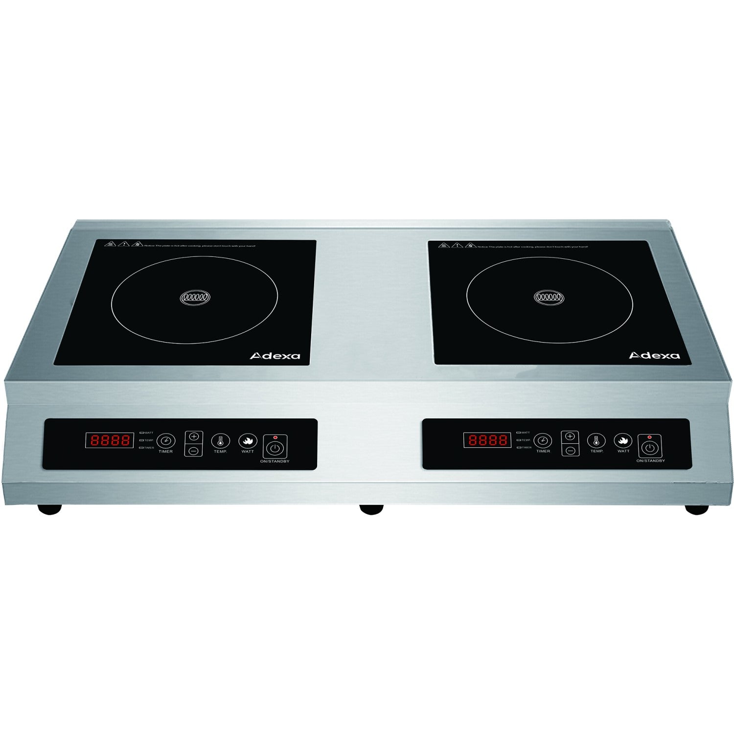 Commercial Double Side-by-Side Induction Cooker 7000W (3500W+3500W) Touch Control Hardwired CX002