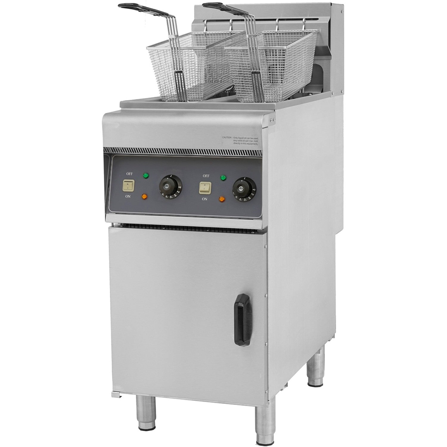 Twin Basket Professional Free standing Electric Fryer Twin tank 12kW 2x10 litres