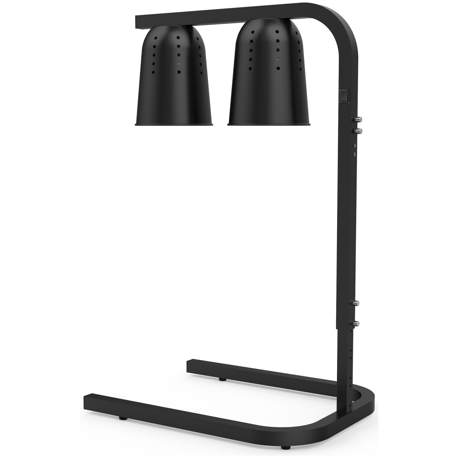 Double Head Freestanding Warming Lamp Infrared Food Warmer 470×360×759mm Black Finish DS571