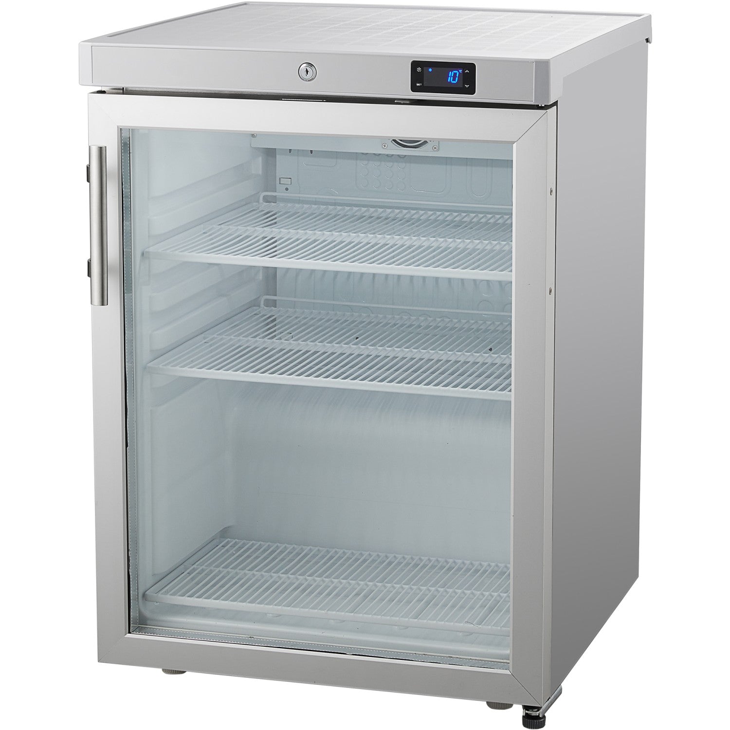 200lt Commercial Refrigerator Undercounter Stainless steel Single Glass door DWR200GSS