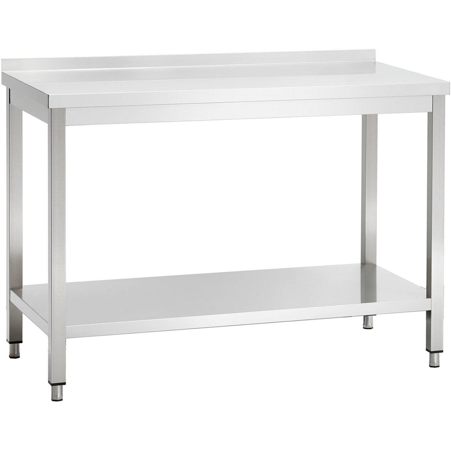 Professional Work table Stainless steel Bottom shelf Upstand 1400x600x900mm THATS146A
