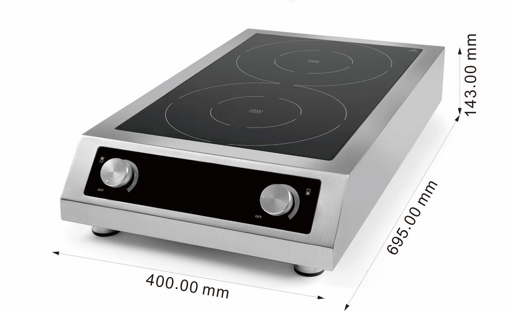 CombiSteel COUNTERTOP INDUCTION COOKING TOP 2 HOBS  ONLY SUITABLE FOR INDUCTION PANS