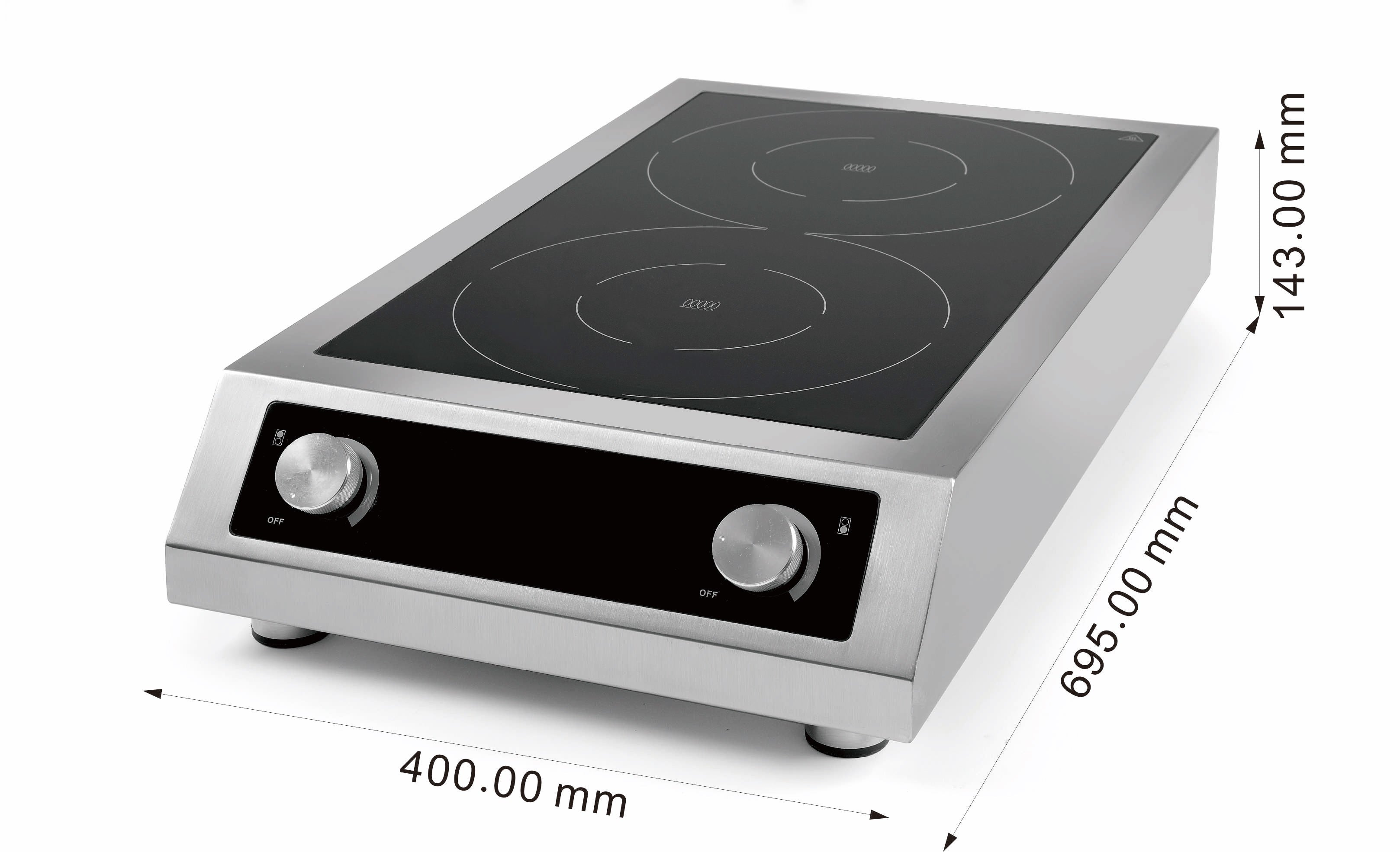 CombiSteel COUNTERTOP INDUCTION COOKING TOP 2 HOBS  ONLY SUITABLE FOR INDUCTION PANS