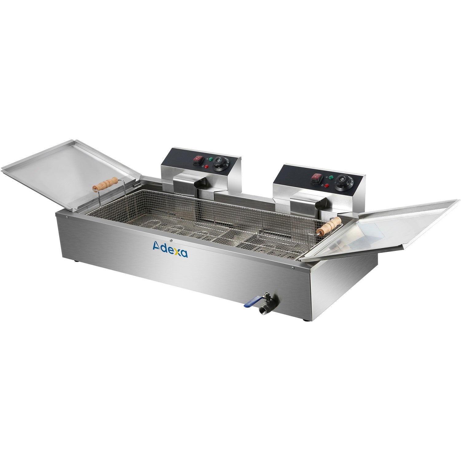 Commercial Fryer Single Tank Dual Zone Electric 26 litre 7.8kW Countertop Drainage tap EF26L