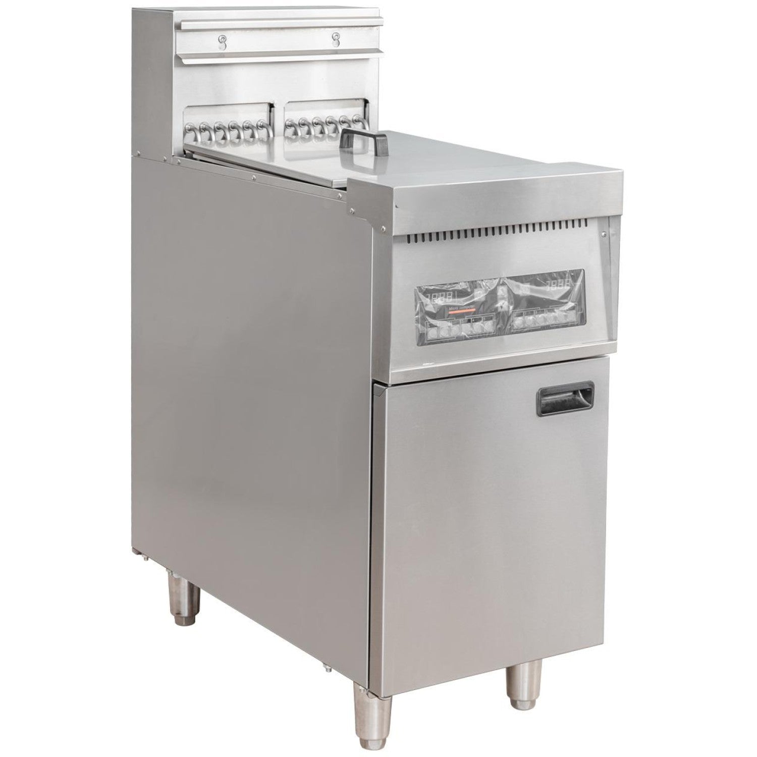 Professional Free Standing Electric Fryer Double Tank 2 x 14L 400x800x1100 mm