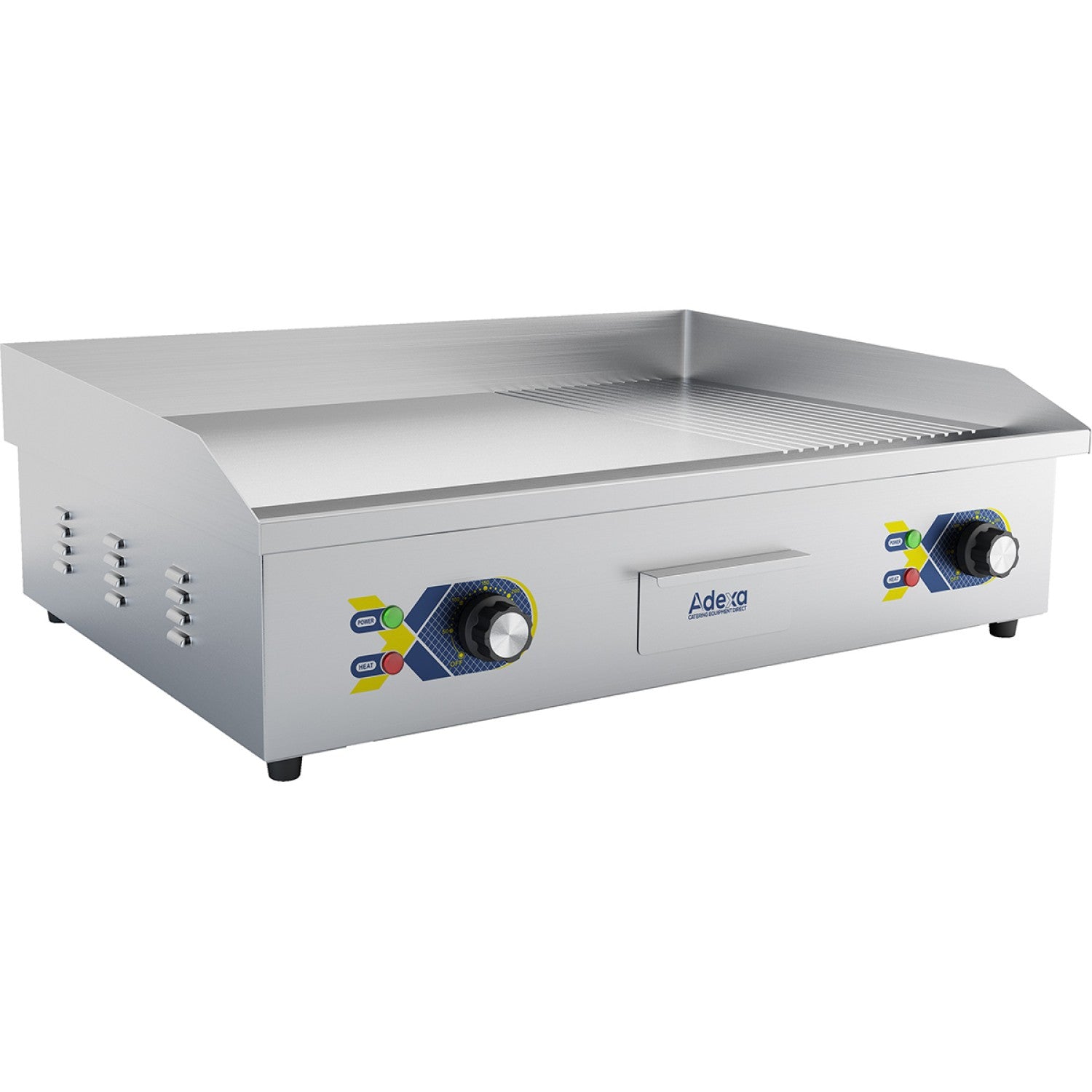 Commercial Griddle Smooth/Ribbed 730x550x240mm 4.4kW Electric EG8202