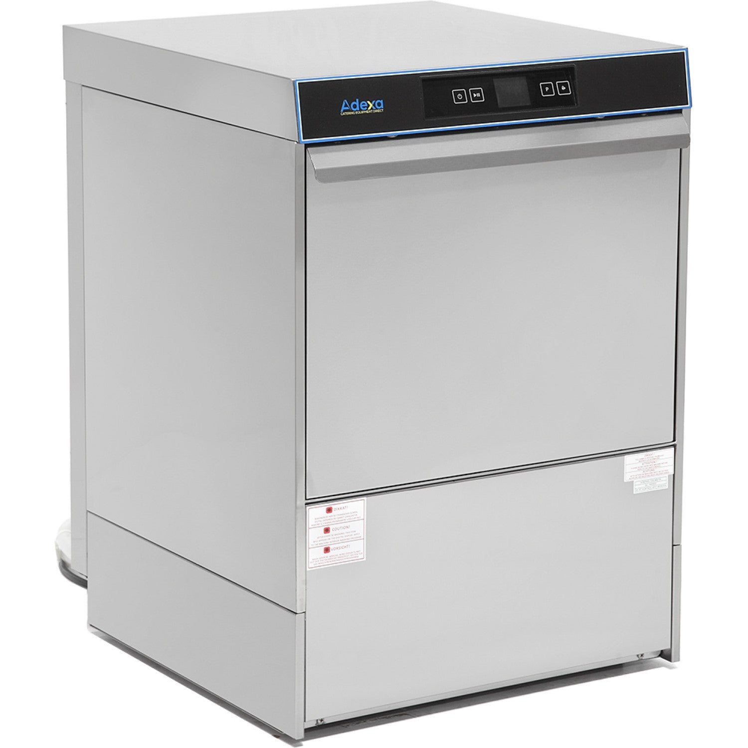 Commercial Dishwasher 540 plates/hour 500mm basket Digital Drain pump Detergent pump Rinse aid pump 230V EMP500SDF