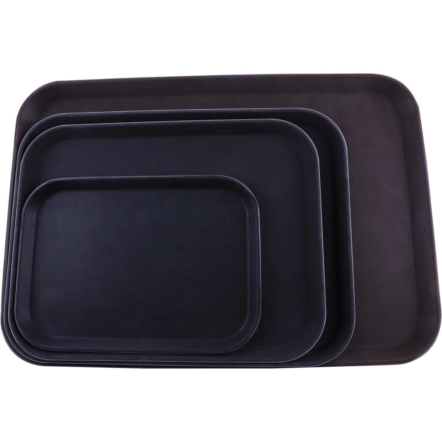 Serving Tray Fibreglass Rectangular Black 10"x14" FBR1014