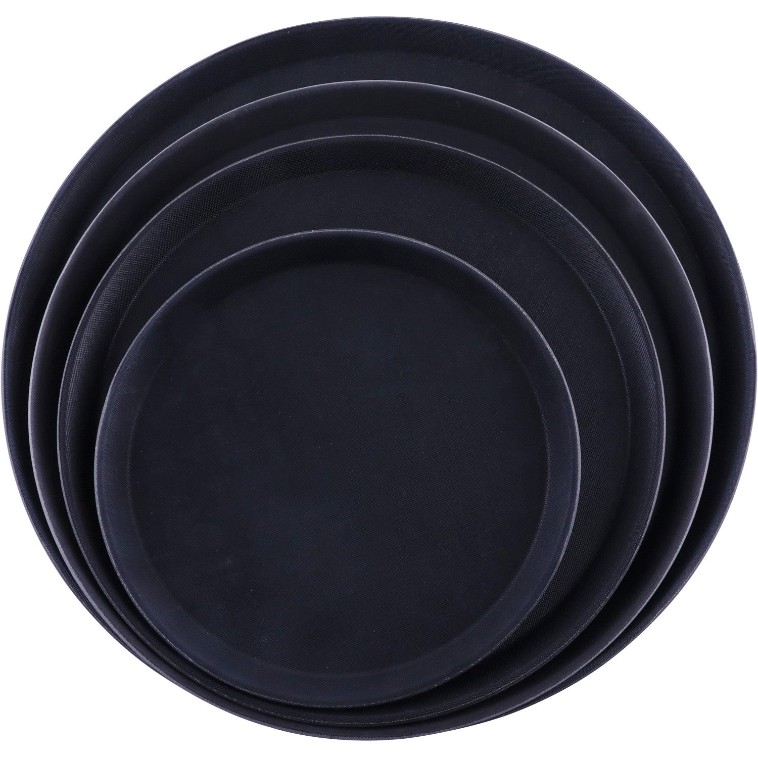 Serving Tray Fibreglass Round 18" Black FBR1818