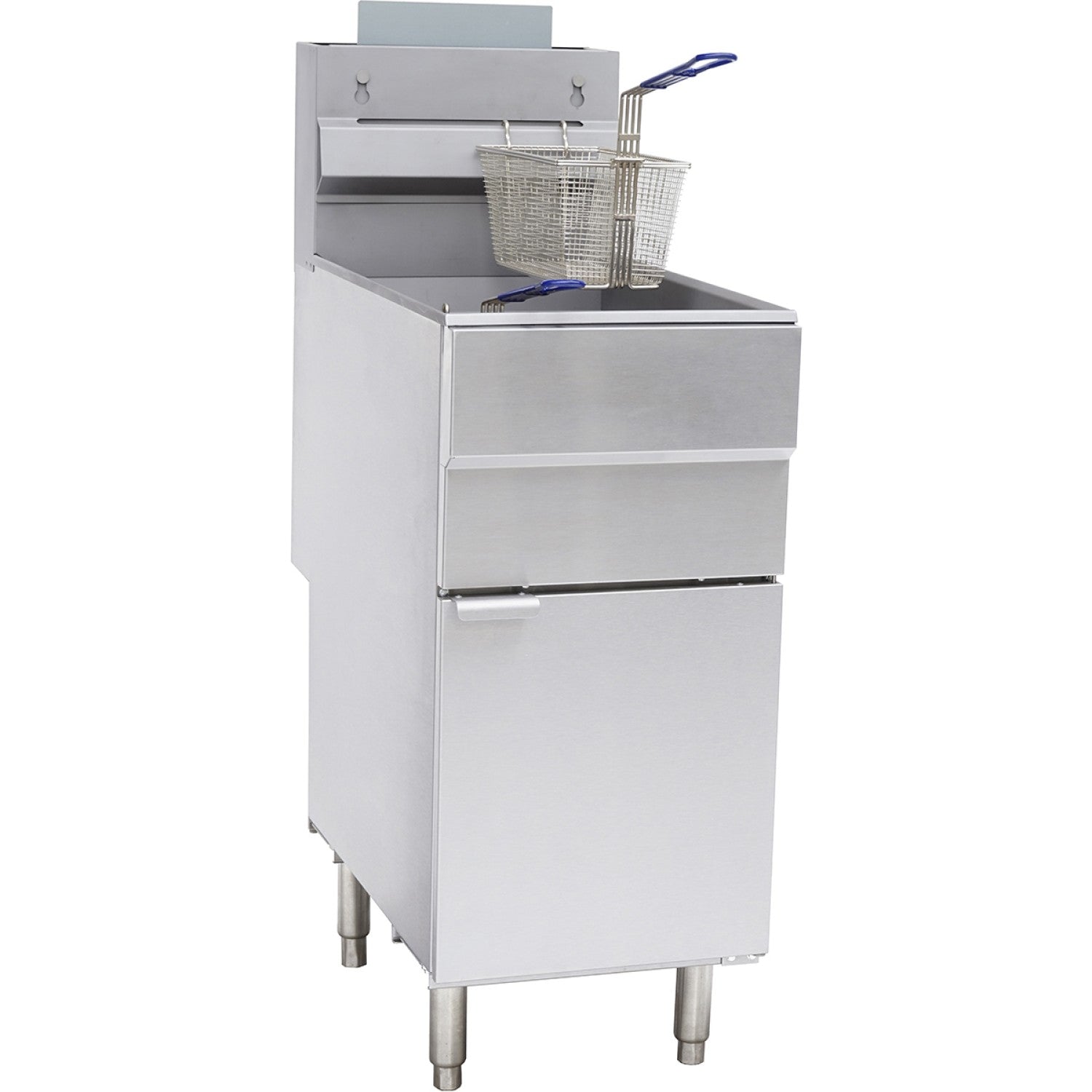 Twin Basket Professional Free standing Fryer Natural gas Single tank 36 litres 44kW