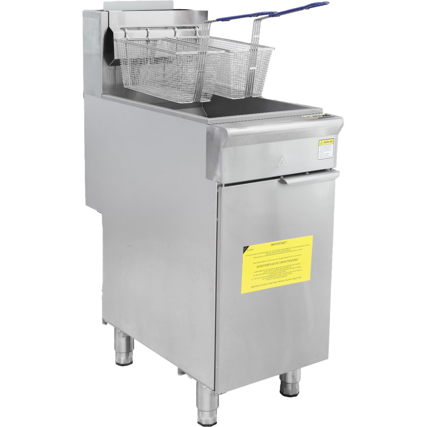 Professional Free Standing Gas Fryer Single Tank 26.5L 393x765x1145mm