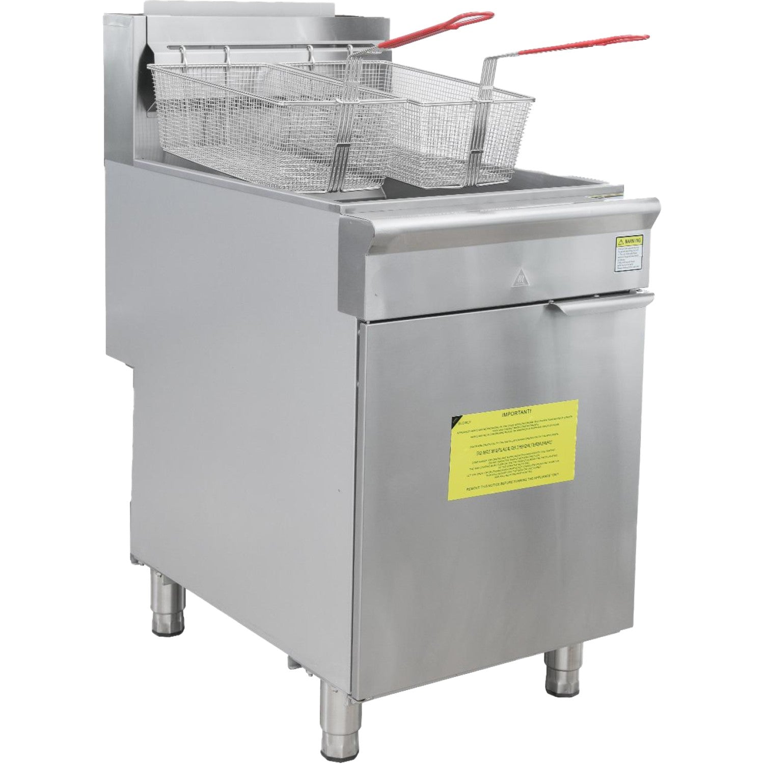Professional Free Standing Gas Fryer Single Tank 44.0L 533x868x1145mm