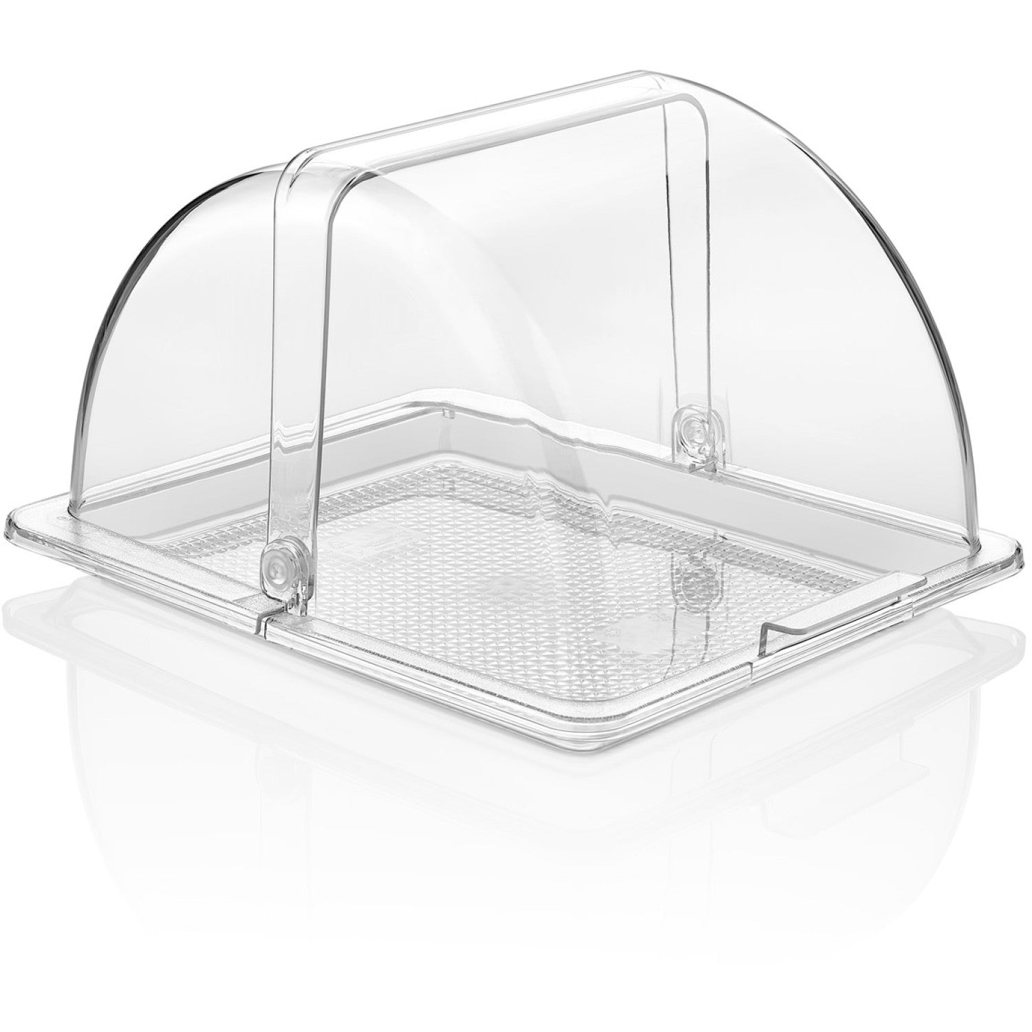 Polycarbonate Gastronorm Tray with Roll-up Dome Cover GN1/2 Depth 20mm GFT12-GFM12