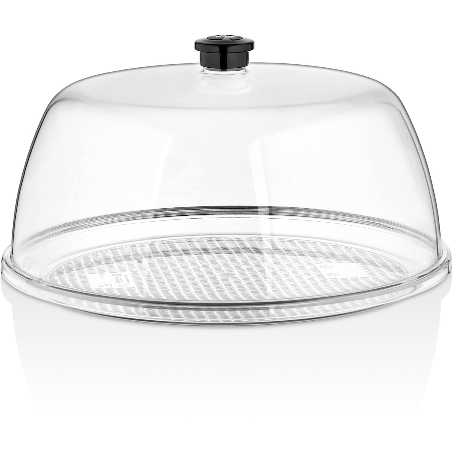 Polycarbonate Tray With Dome cover Round Ø290mm Depth 20mm Clear GFT15-GF15