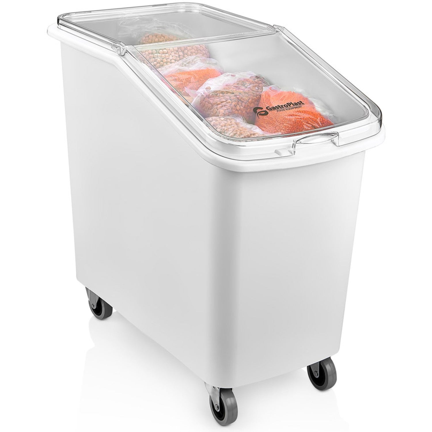 Mobile Ingredient Bin 100 litre Transparent lid GIB01