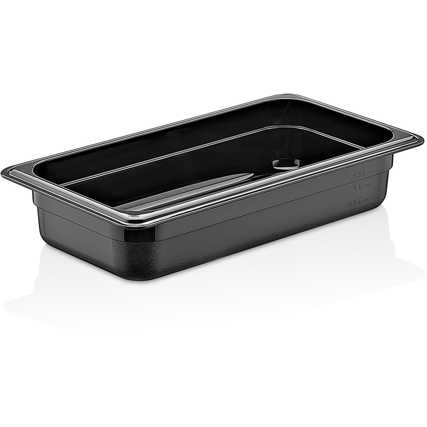 Polycarbonate Gastronorm Pan GN1/3 Depth 65mm Black 2 litres GNP1365B